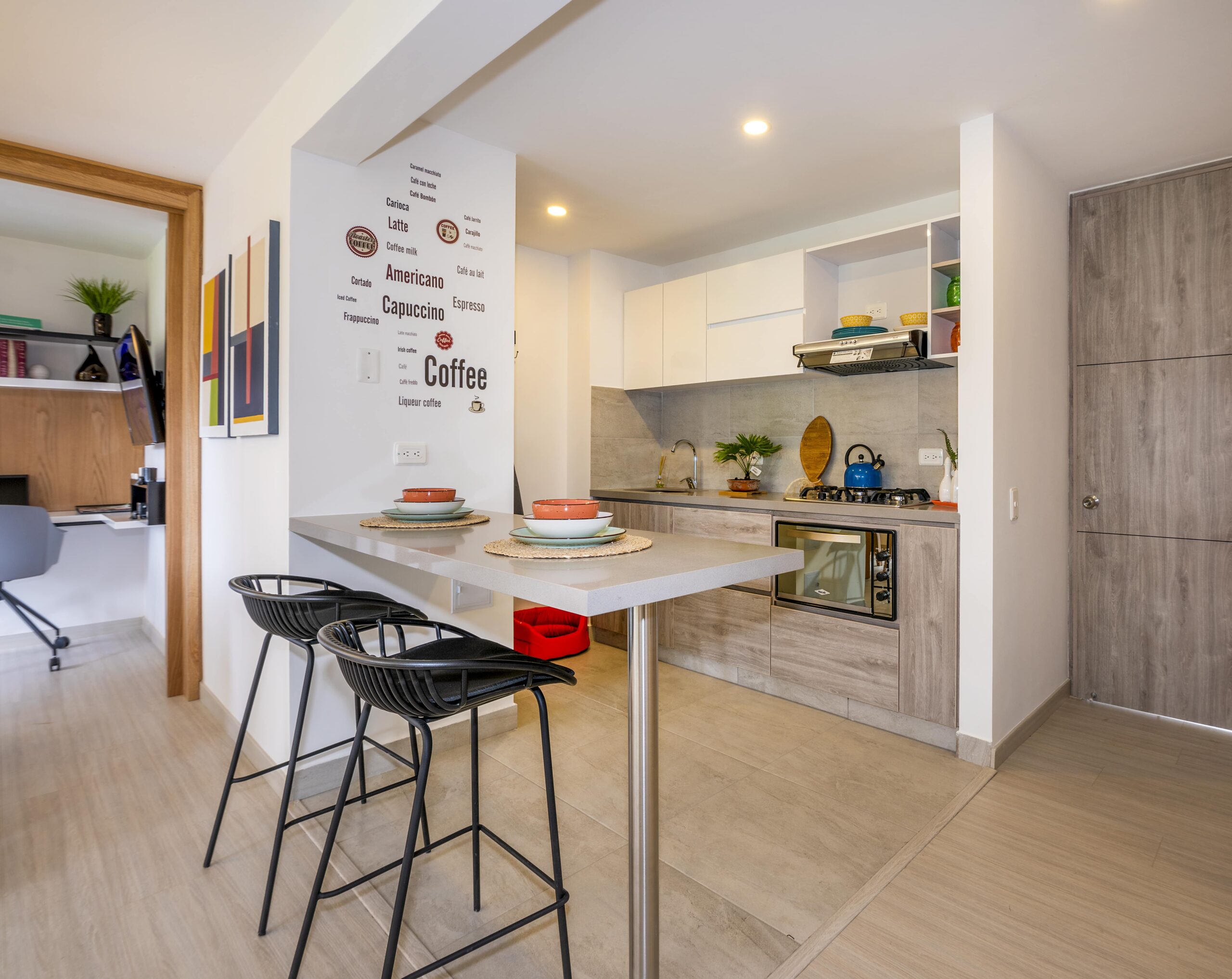 Rioja 74m2 cocina apartamento modelo Bogotá