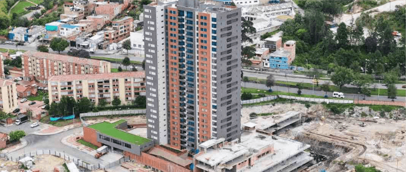 fachada condominio Rioja hacienda la estancia - avance de obra - proyecto de vivienda calle 170 bogota